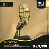 Smoking Cigar Man Figurine – Vintage Charm with Attitude