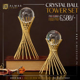 Gold Metal Stand with Crystal Ball