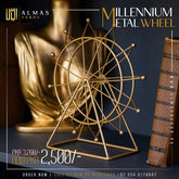 Golden Millennium Metal Ferris Wheel Sculpture