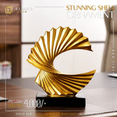 Gold Abstract Spiral Sculpture