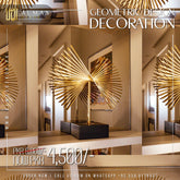 Modern Geometric Gold Metal Sculpture