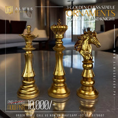 The Gold Chess Masterpiece - King, Queen, & Knight
