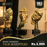 Resin Thinking Face Sculpture – A Modern Symbol of Thought & Reflection