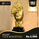 Silent Face Sculpture – Modern Art Statement Piece