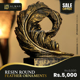 Resin Round Feather Ornaments – Boho Elegance in Every Detail