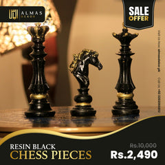 Resin Black Chess Pieces – Modern Elegance with a Strategic Edge