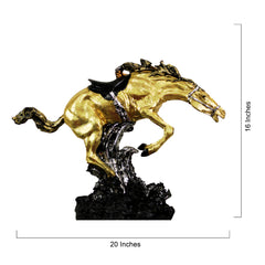 Resin Big Horse in Motion Sculpture