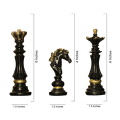 Resin Black Chess Pieces – Modern Elegance with a Strategic Edge