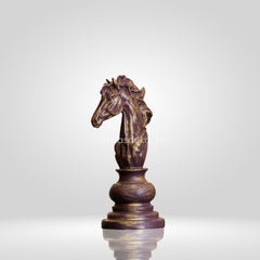 Vintage Chess Knight Sculpture – Strategy in Style
