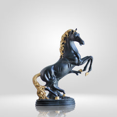Black Horse Motion Statue – Power in Motion