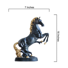 Black Horse Motion Statue – Power in Motion