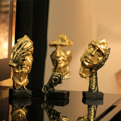 Resin Thinking Face Sculpture – A Modern Symbol of Thought & Reflection