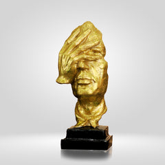 Silent Face Sculpture – Modern Art Statement Piece