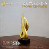 Aglow Golden Trophy Ornament 8 x 4 Sculptures