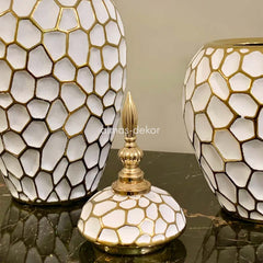Decorative Golden Arabic Dunes Urn Set