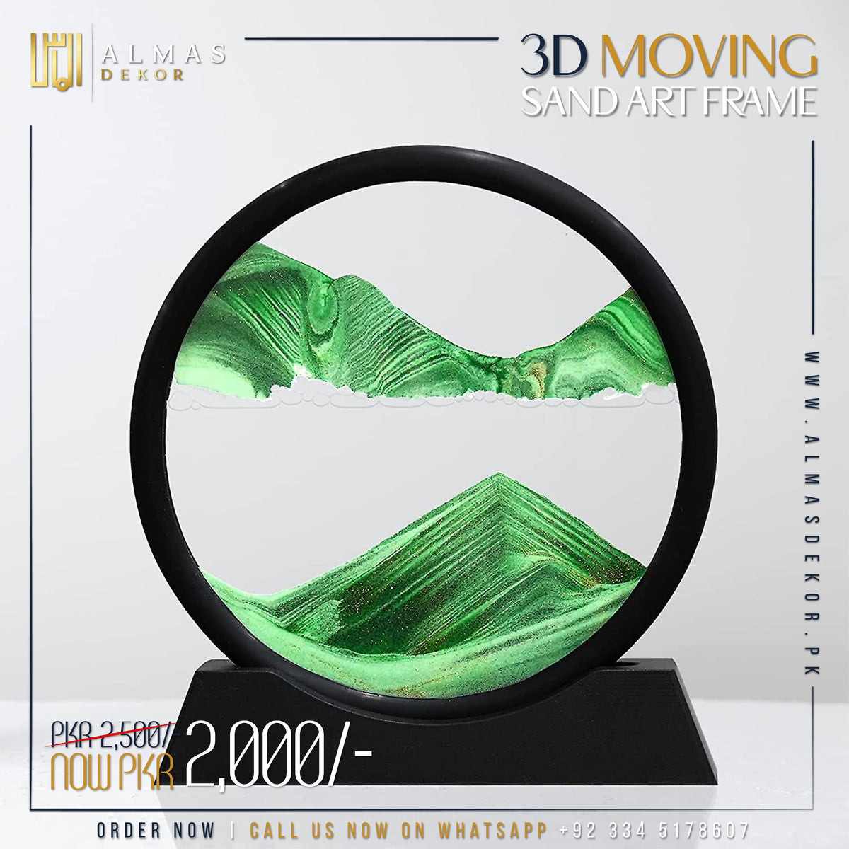 3D Moving Sand Art Frame