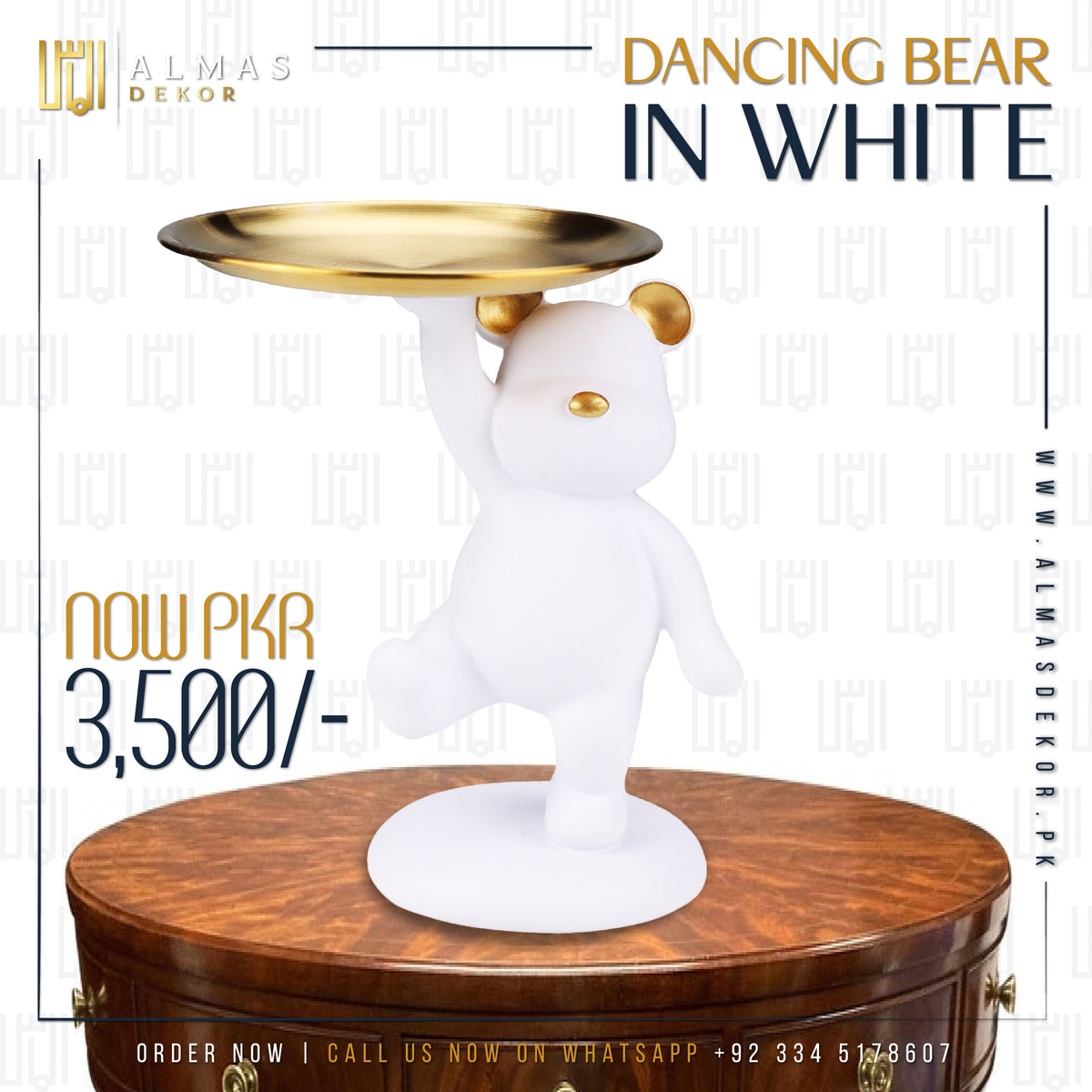 Dancing bear in white