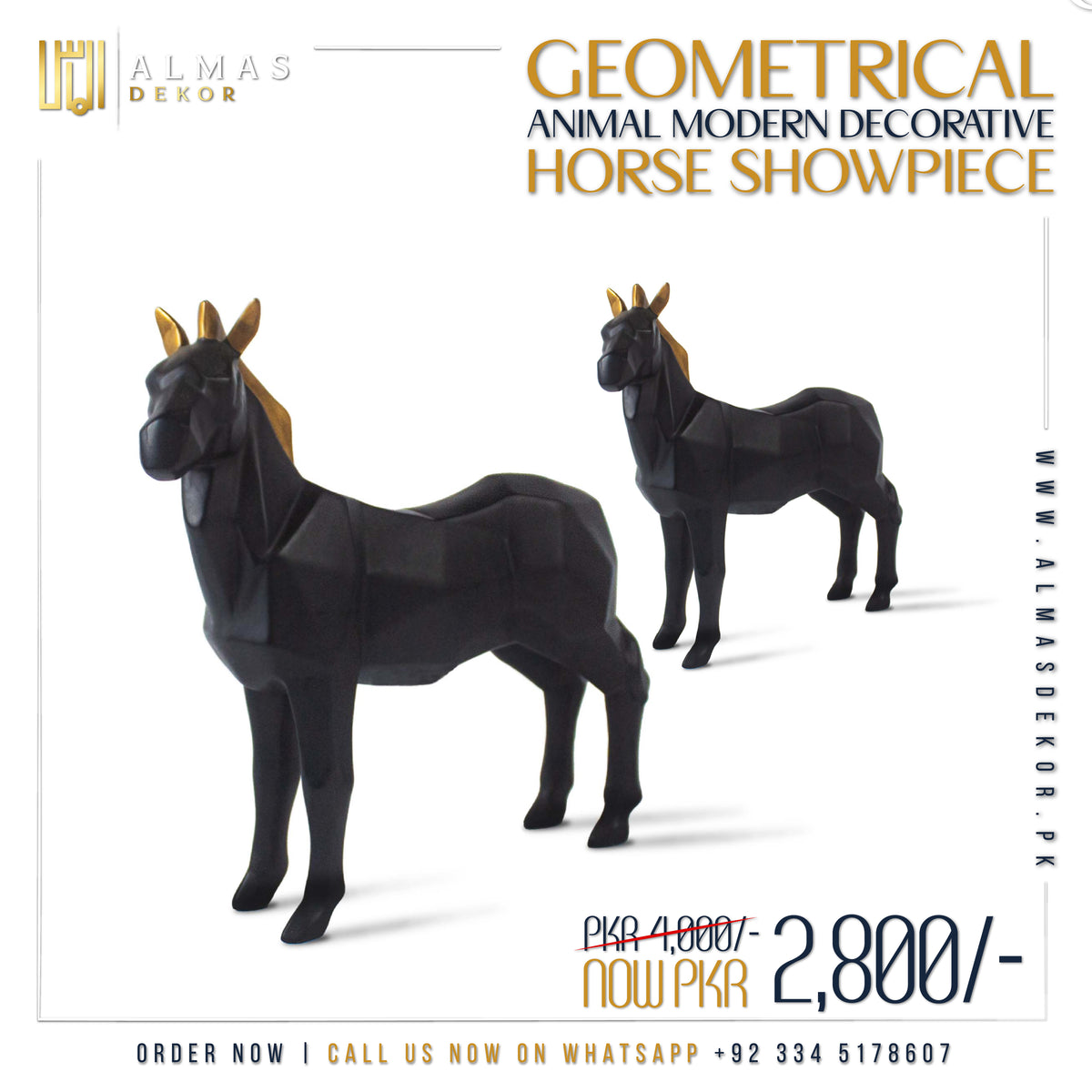 Geometrical Animal Modern Decorative Horse Showpiece