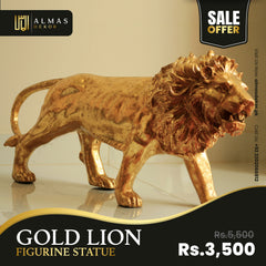 Gold Lion Figurine Statue