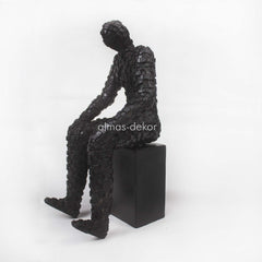 Collectible Figurines Sculptures of Thinker Mosaic Man