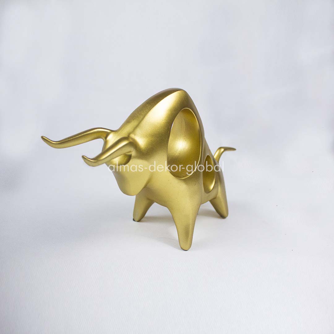 Abstract Geometric Ox Statue Home Decor