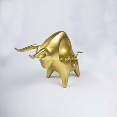 Abstract Geometric Ox Statue Home Decor