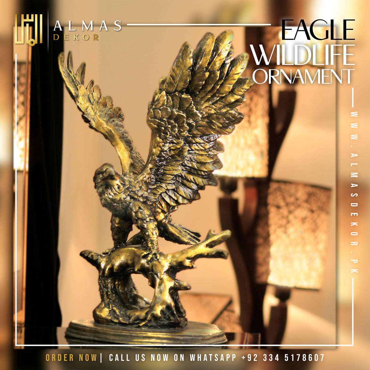 Majestic Eagle Wildlife Ornaments – Handcrafted Decor for Nature Lovers