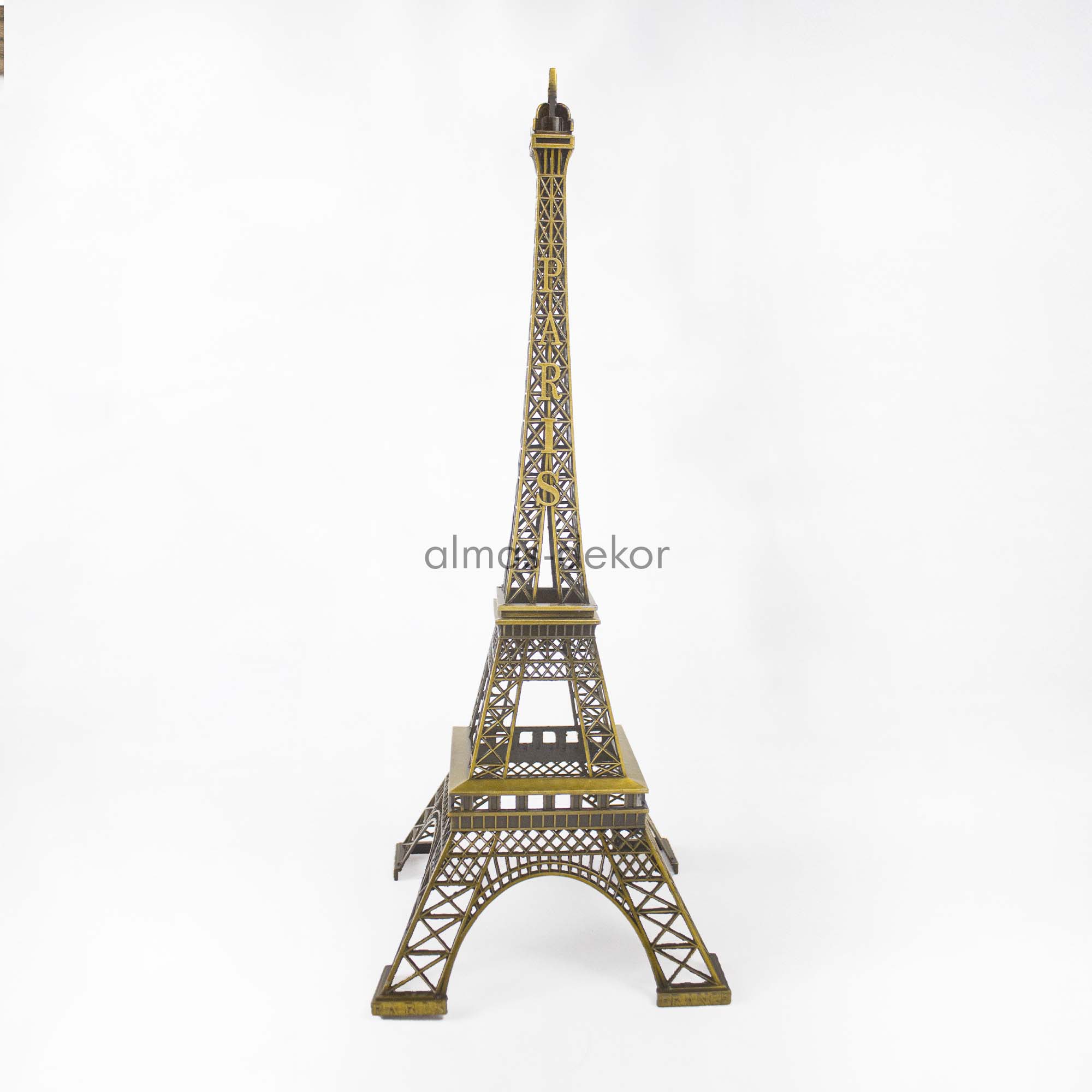 Metal Eiffel Tower miniature model with intricate detailing