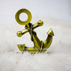 Anchor Zinc Alloy Miniature Statue on decorative base