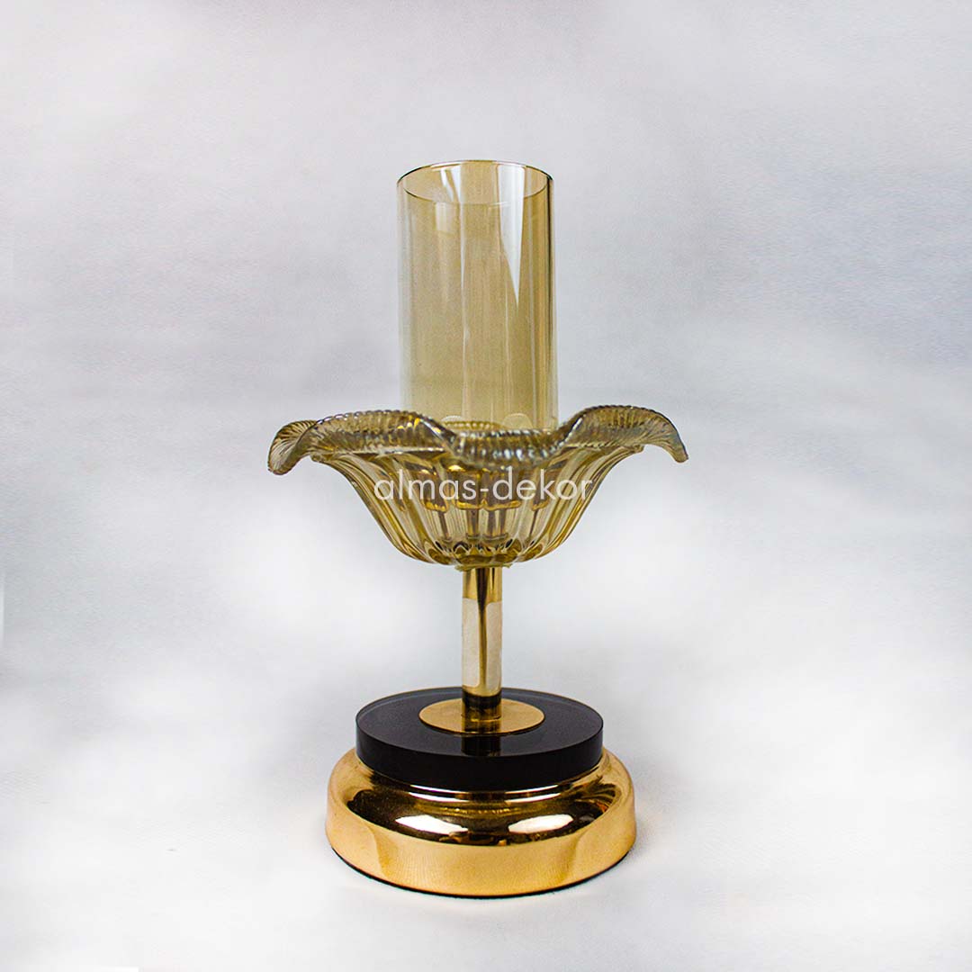 Metal and Glass Candle Stand with elegant design