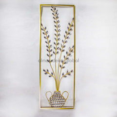 Gold Iron Leaf Art Wall Hanging